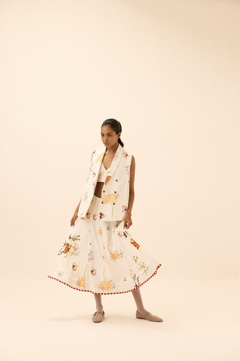 Idyll Skirt mul by Khara Kapas in multi for women in Singapore