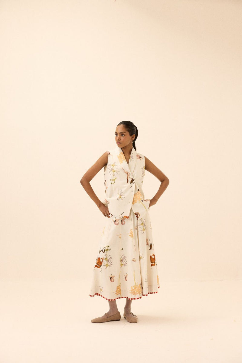 Idyll Skirt mul by Khara Kapas in multi for women in Singapore