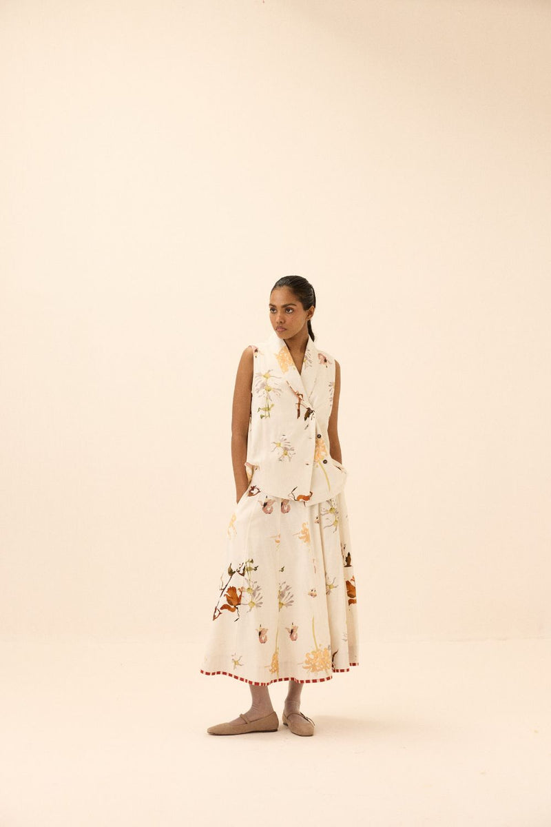 Idyll Skirt mul by Khara Kapas in multi for women in Singapore