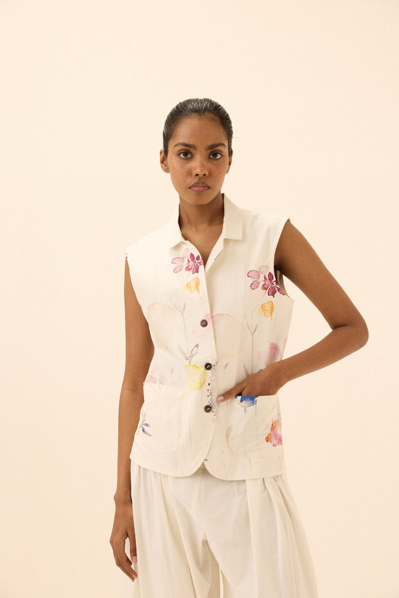 Clairen Top mul by Khara Kapas in multi for women in Singapore