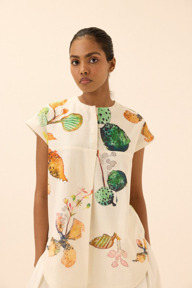 Amaryllis Top mul by Khara Kapas in multi for women in Singapore