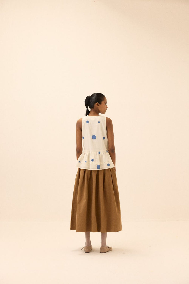 Waves top mul by Khara Kapas in white for women in Singapore