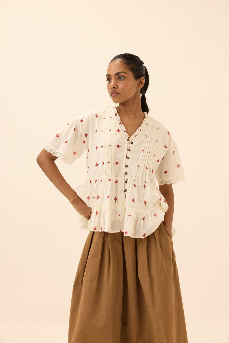 Twinkle top mul by Khara Kapas in multi for women in Singapore