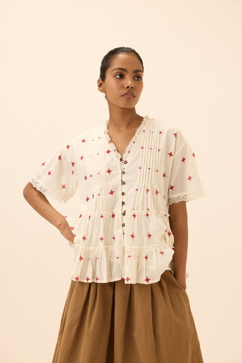 Twinkle top mul by Khara Kapas in multi for women in Singapore