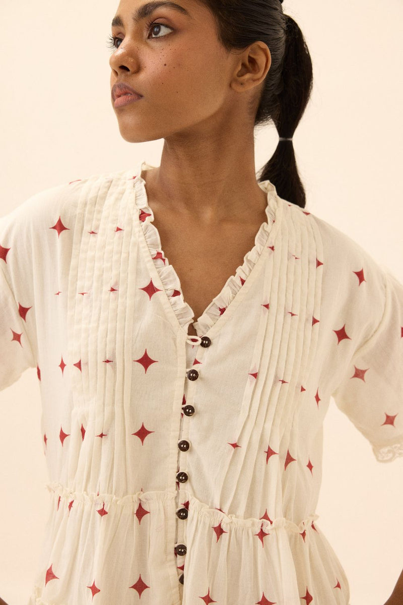 Twinkle top mul by Khara Kapas in multi for women in Singapore