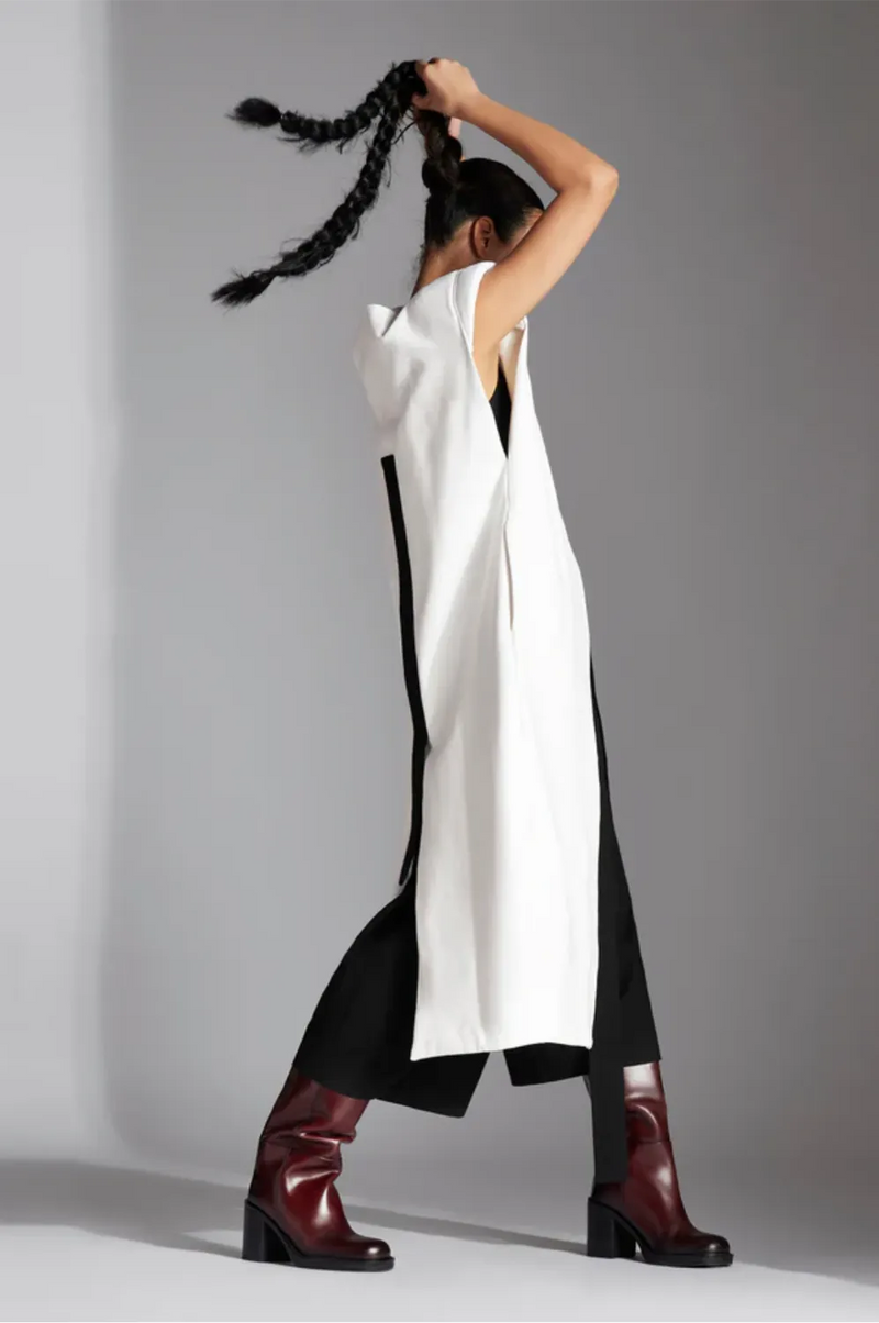 Kaen Jacket in White Denim cotton by Chola in white color for women in Singapore