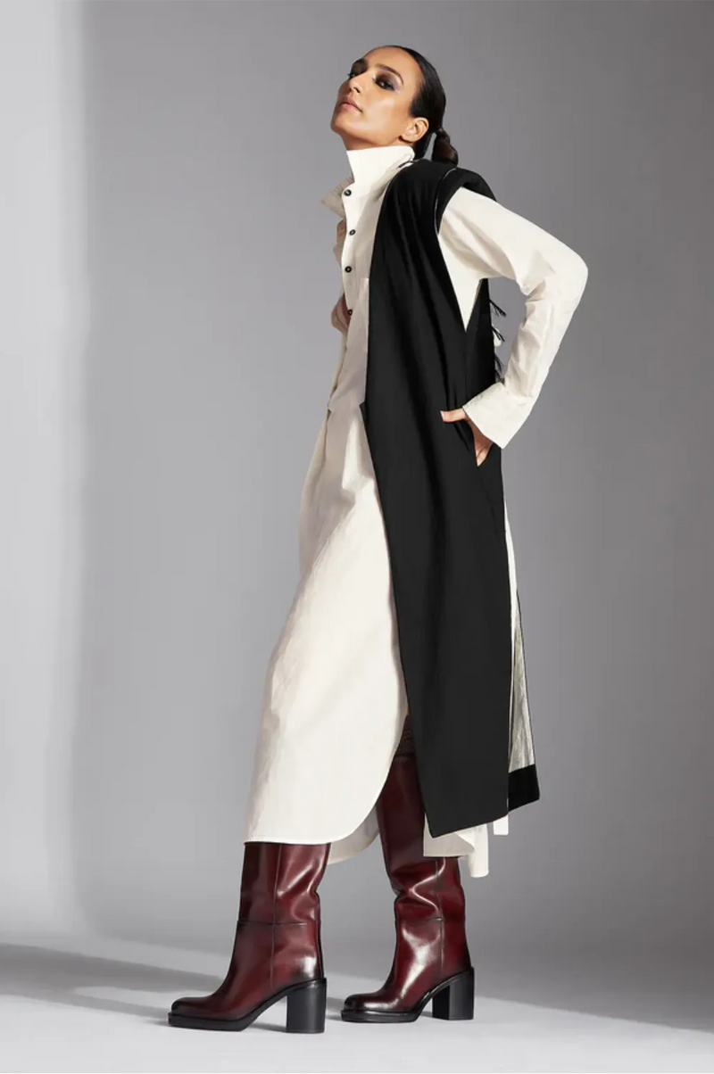 Kaen Jacket-Black cotton by Chola in black color for women in Singapore