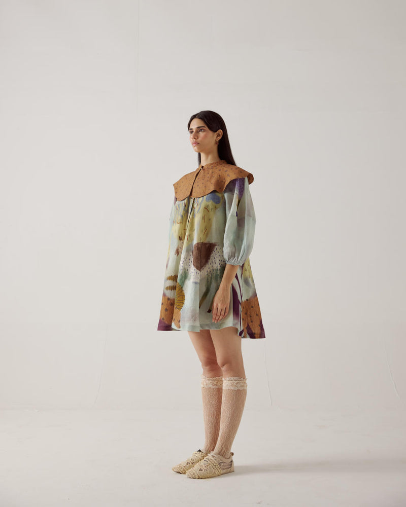 Kai Dress-Mirage linen by CORD in multi for women in Singapore