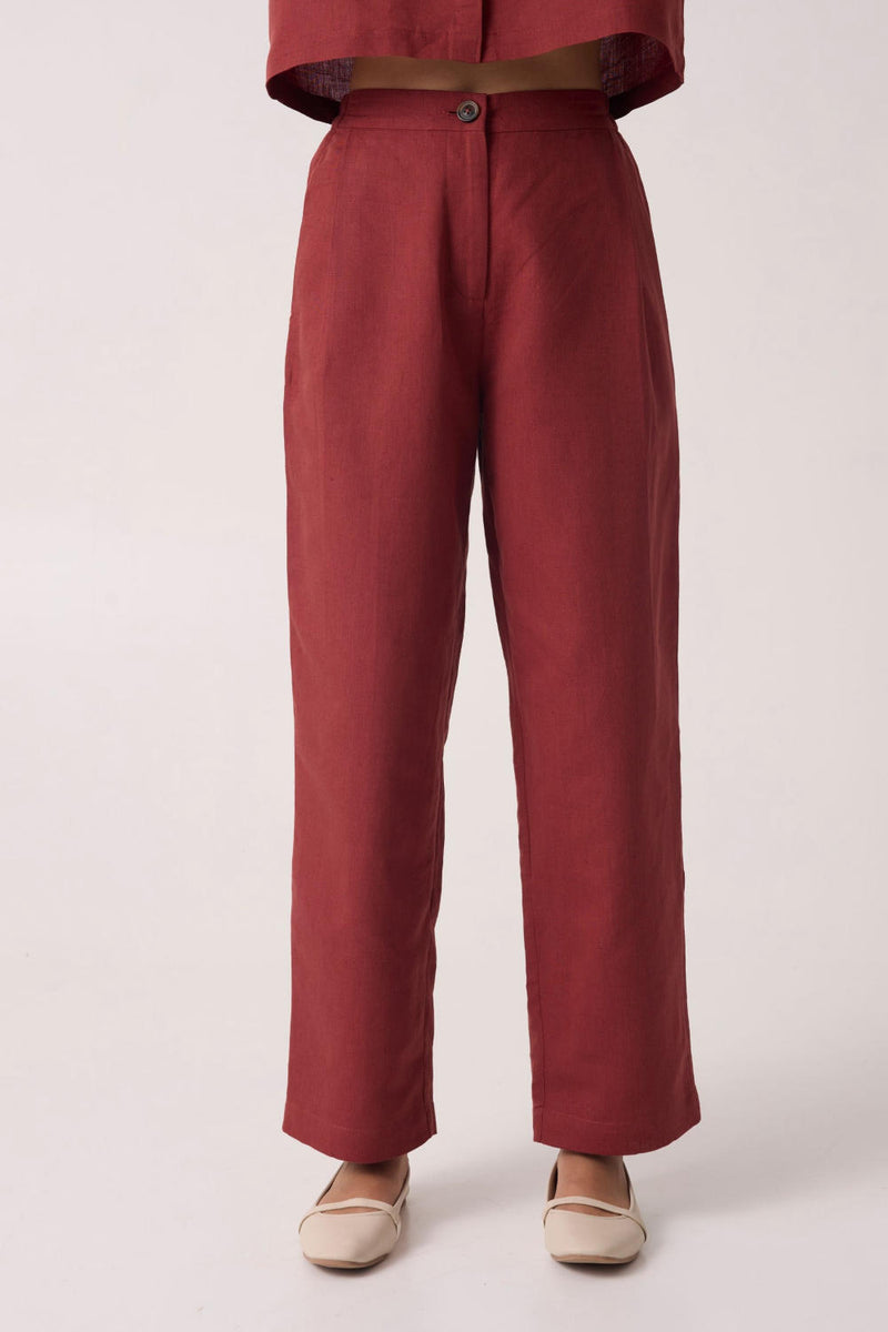 Katerin Umber Linen Cotton Set cotton by The Summer House for women in Singapore