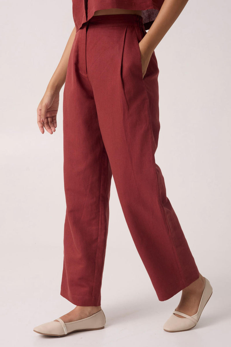 Katerin Umber Linen Cotton Set cotton by The Summer House for women in Singapore