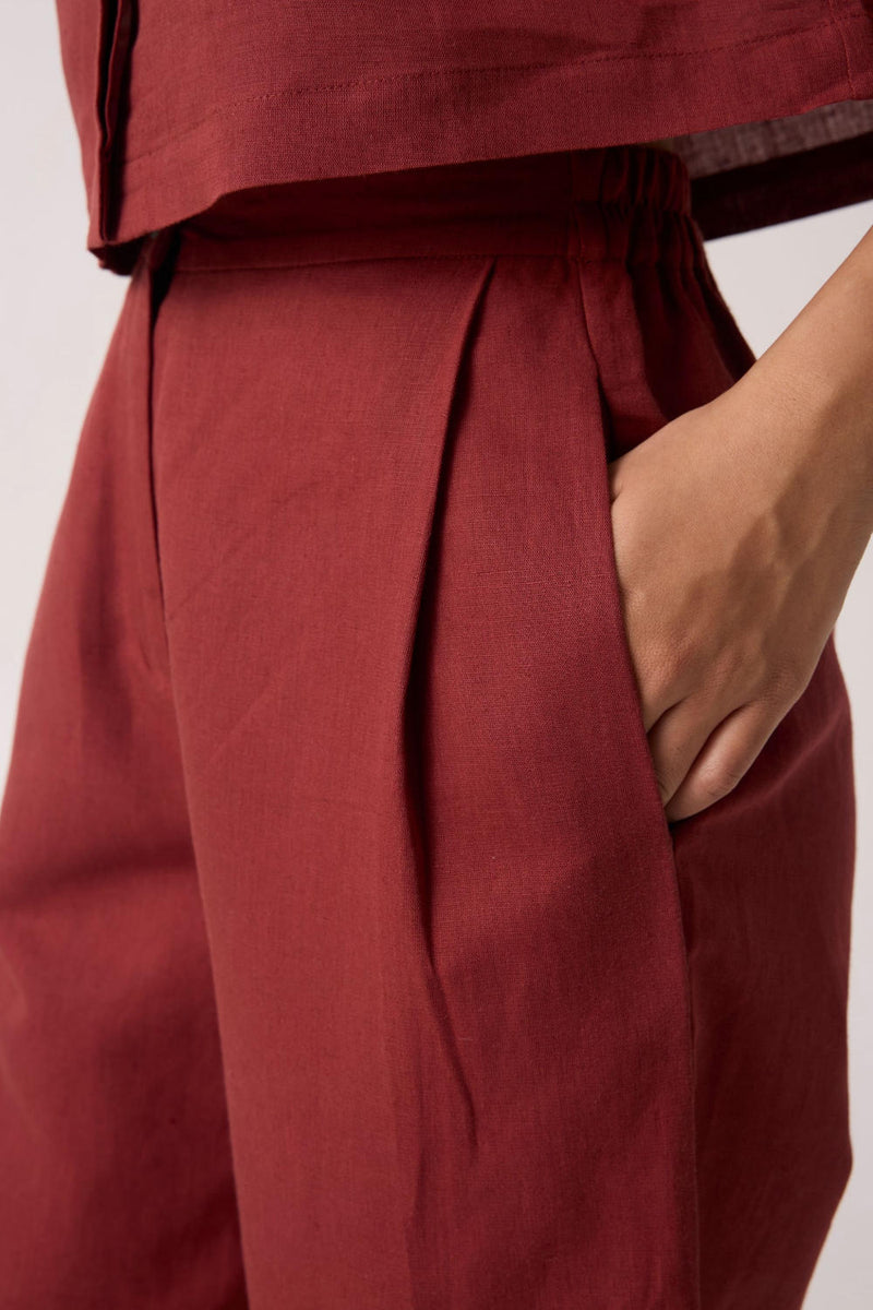 Katerin Umber Linen Cotton Set cotton by The Summer House for women in Singapore
