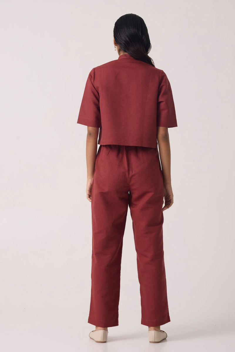 Katerin Umber Linen Cotton Set cotton by The Summer House for women in Singapore