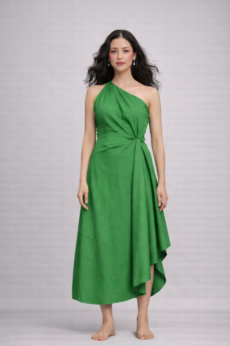 Green Pastures Dress by Khara Kapas for women in Singapore