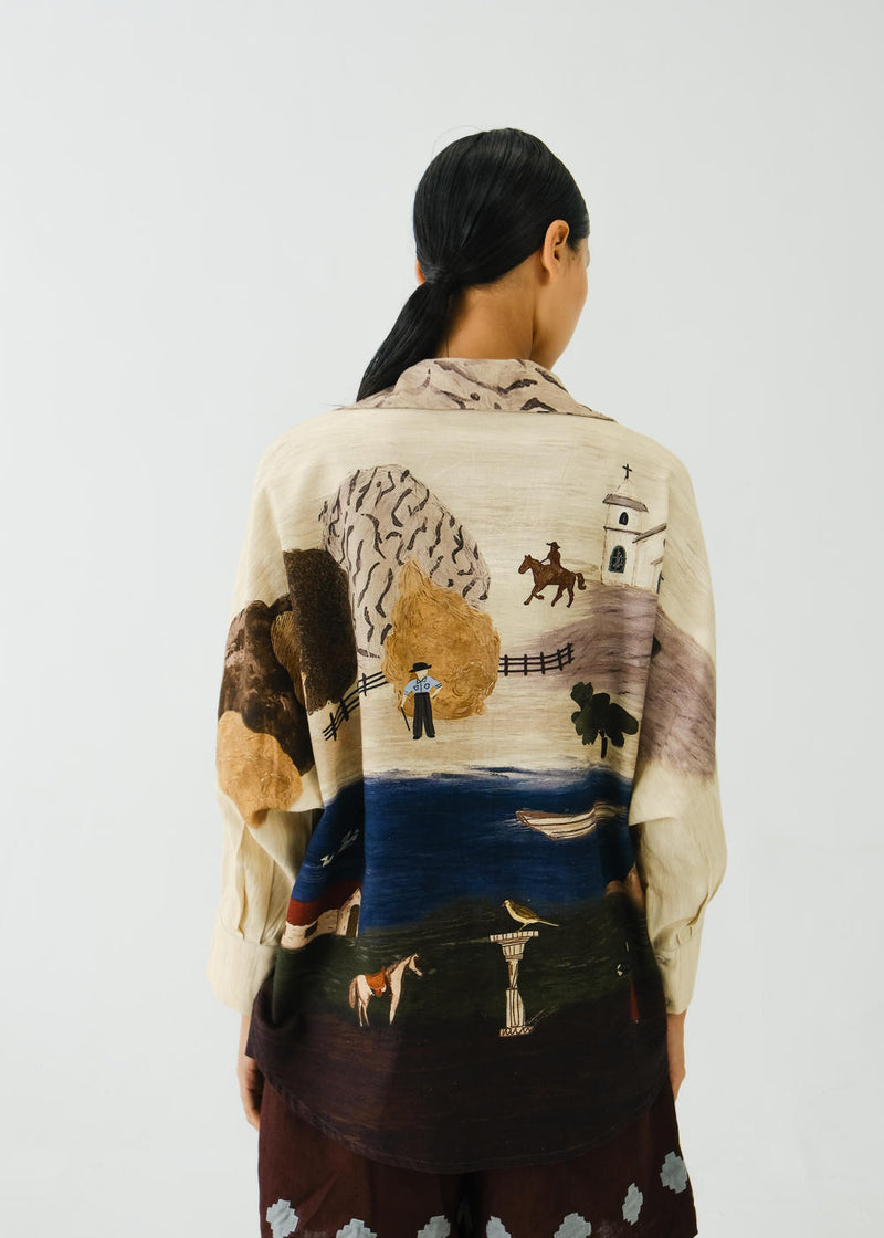 Kiera Shirt-Village Print cotton by CORD for women in Singapore