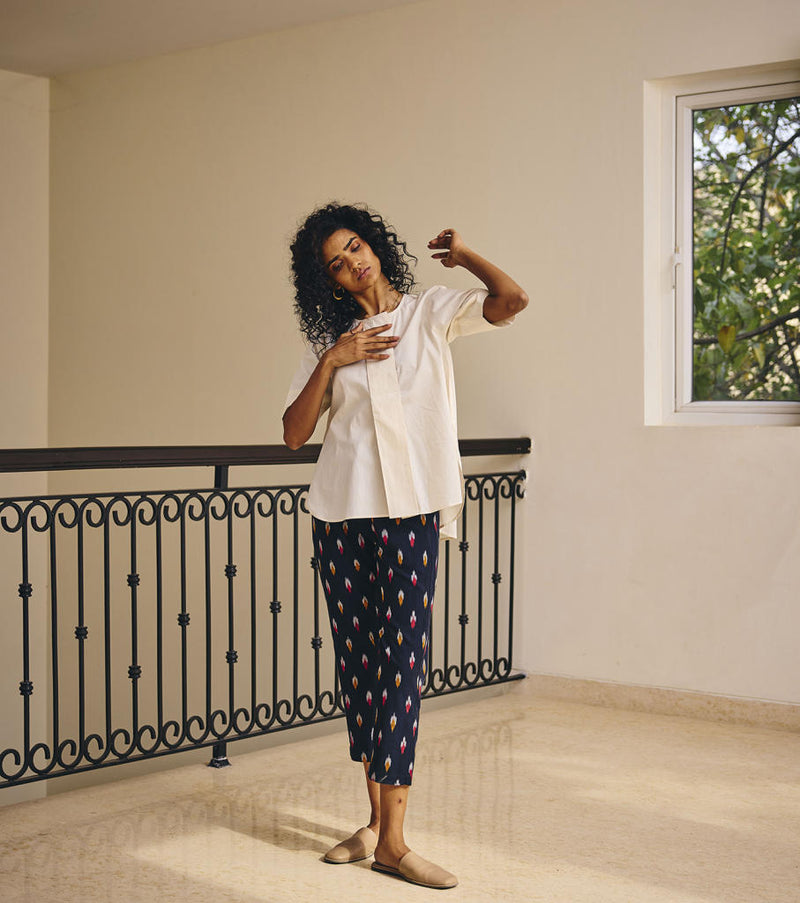 Komorebi Shirt poplin by Khara Kapas in white for women in Singapore