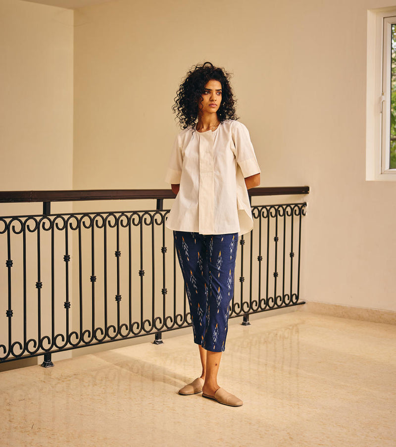 Komorebi Shirt poplin by Khara Kapas in white for women in Singapore
