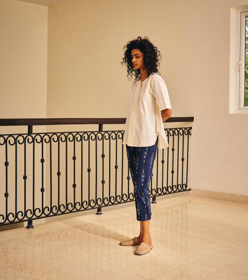 Komorebi Shirt poplin by Khara Kapas in white for women in Singapore