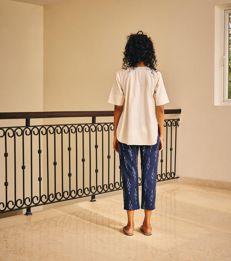 Komorebi Shirt poplin by Khara Kapas in white for women in Singapore