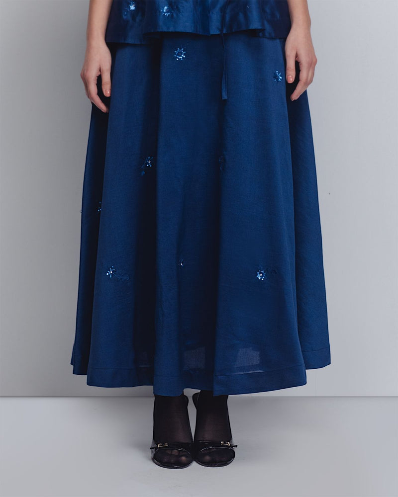Lara Skirt - Indigo cotton Buy Lara Skirt - Indigo from C&W | Skirts for Women by Leh Studios for women in Singapore