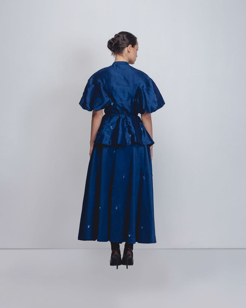 Lara Skirt - Indigo cotton Buy Lara Skirt - Indigo from C&W | Skirts for Women by Leh Studios for women in Singapore