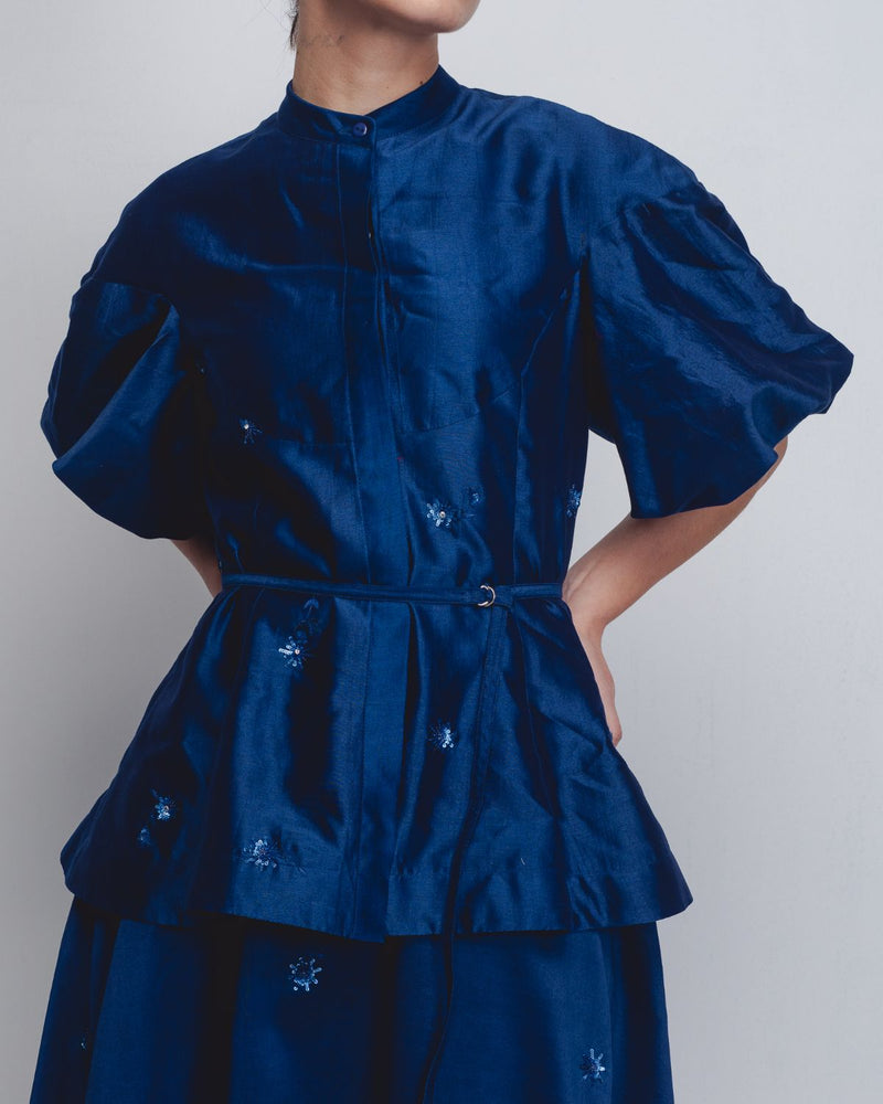 Lara Top - Indigo cotton Buy Lara Top - Indigo from C&W | Tops And Shirts for Women by Leh Studios for women in Singapore