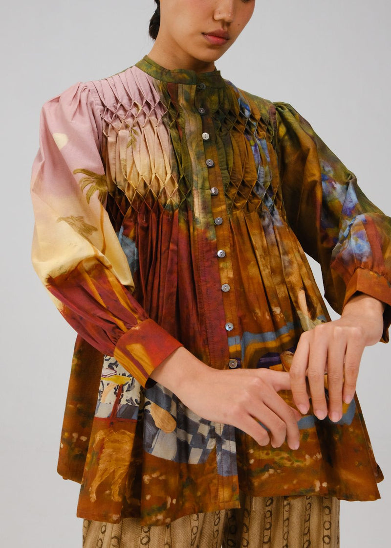 LENI TOP-Lakeside silk by CORD for women in Singapore