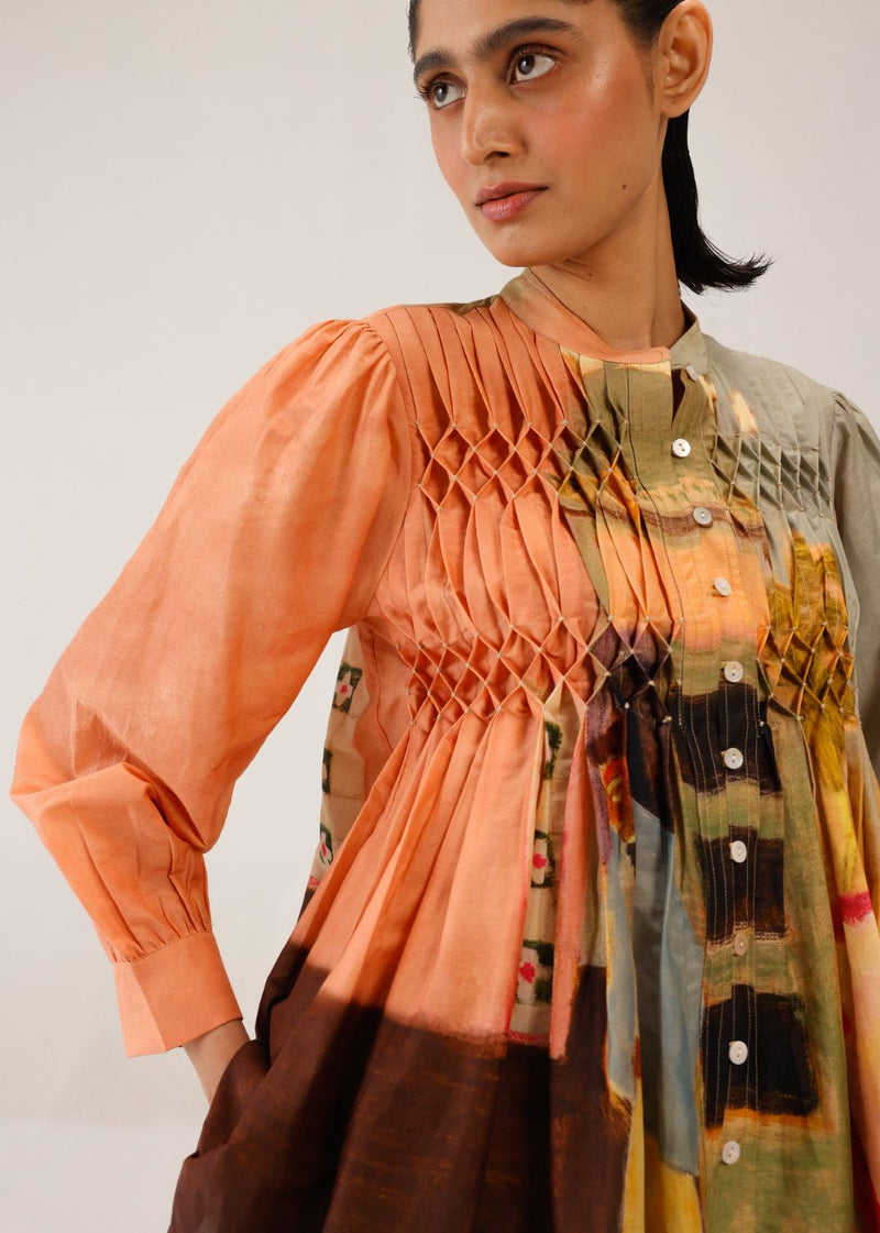LENI TOP - MORNING COFFEE cotton by CORD for women in Singapore