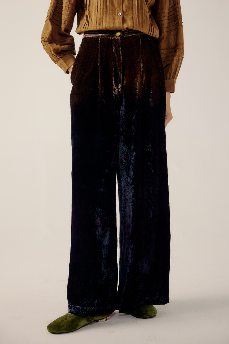 LOUNGE PANTS-Brown Purple Ombre by CORD for women in Singapore