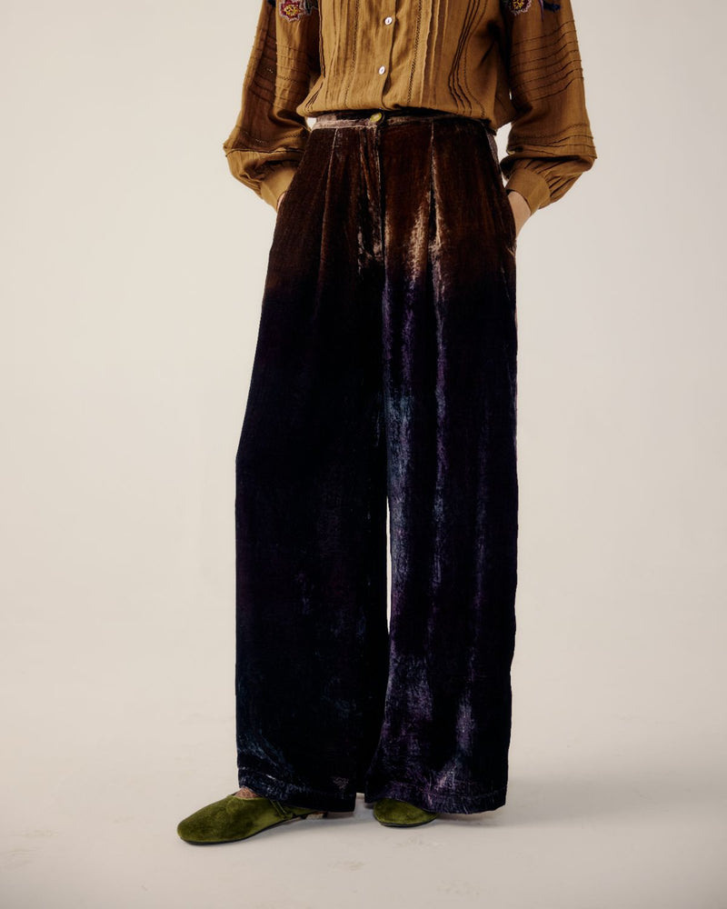 LOUNGE PANTS-Brown Purple Ombre by CORD for women in Singapore