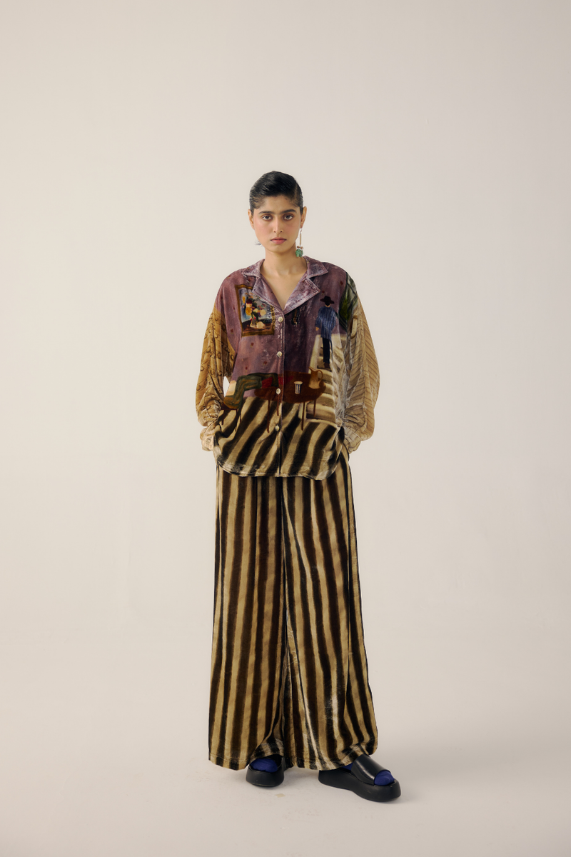 LOUNGE PANTS-B&W Stripes by CORD for women in Singapore