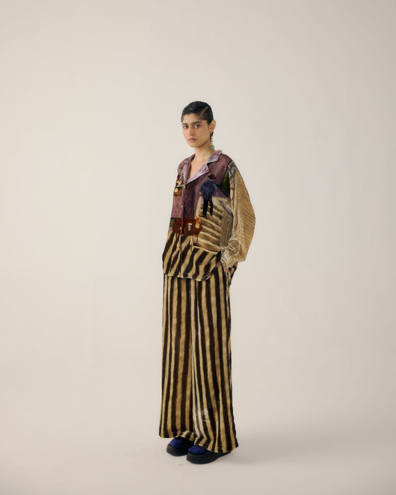LOUNGE PANTS-B&W Stripes by CORD for women in Singapore
