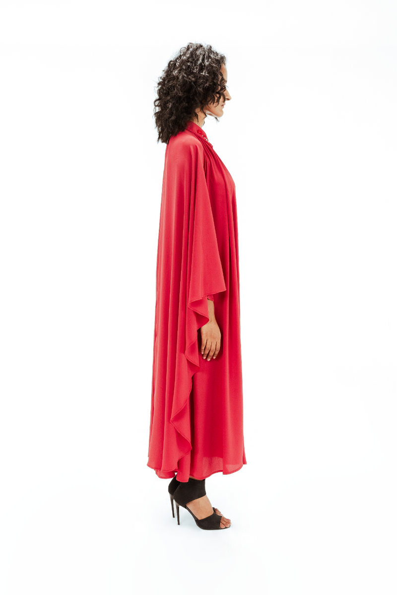 Alara Embellished Crepe Dress Buy Alara Embellished Crepe Dress from C&W | Dresses for Women by Leh Studios in red color for women in Singapore