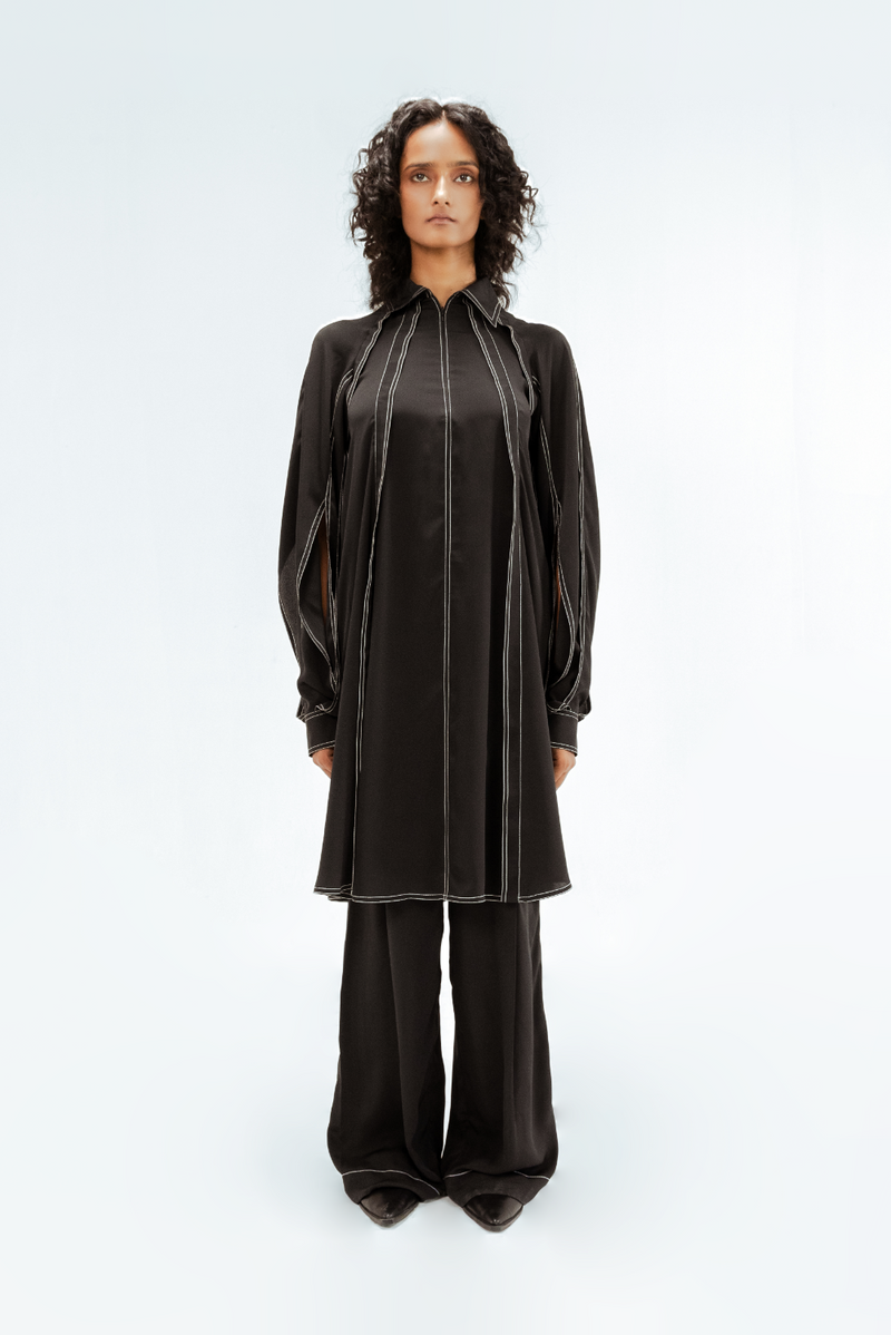 Caris Crepe Pant Buy Caris Crepe Pant from C&W | Pants/Trousers for Women by Leh Studios in black color for women in Singapore