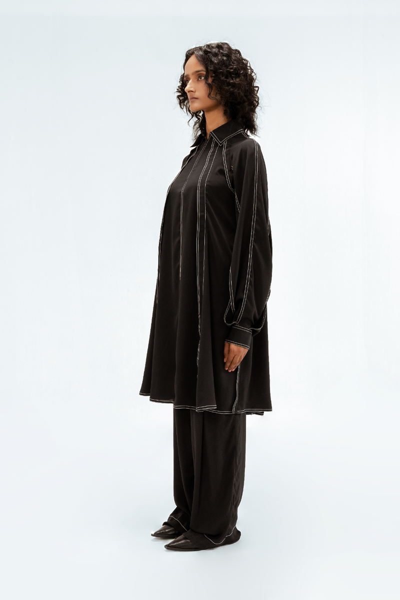 Caris Crepe Pant Buy Caris Crepe Pant from C&W | Pants/Trousers for Women by Leh Studios in black color for women in Singapore