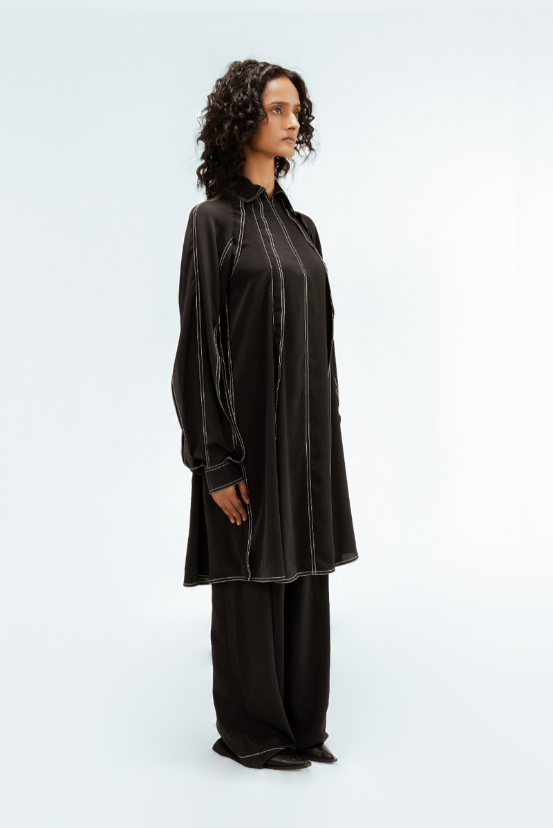 Caris Crepe Pant Buy Caris Crepe Pant from C&W | Pants/Trousers for Women by Leh Studios in black color for women in Singapore