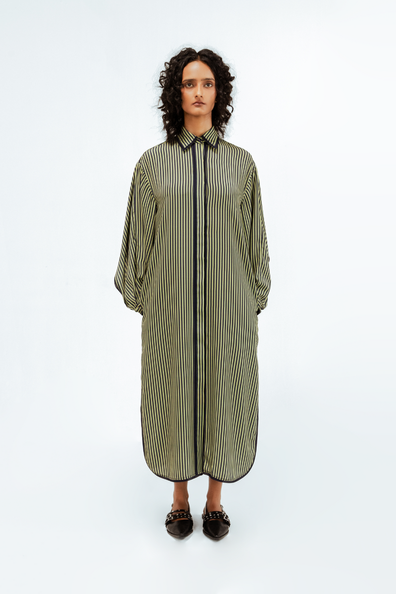 Elian Crepe Shirt Dress mul Buy Elian Crepe Shirt Dress from C&W | Dresses for Women by Leh Studios in multi color for women in Singapore