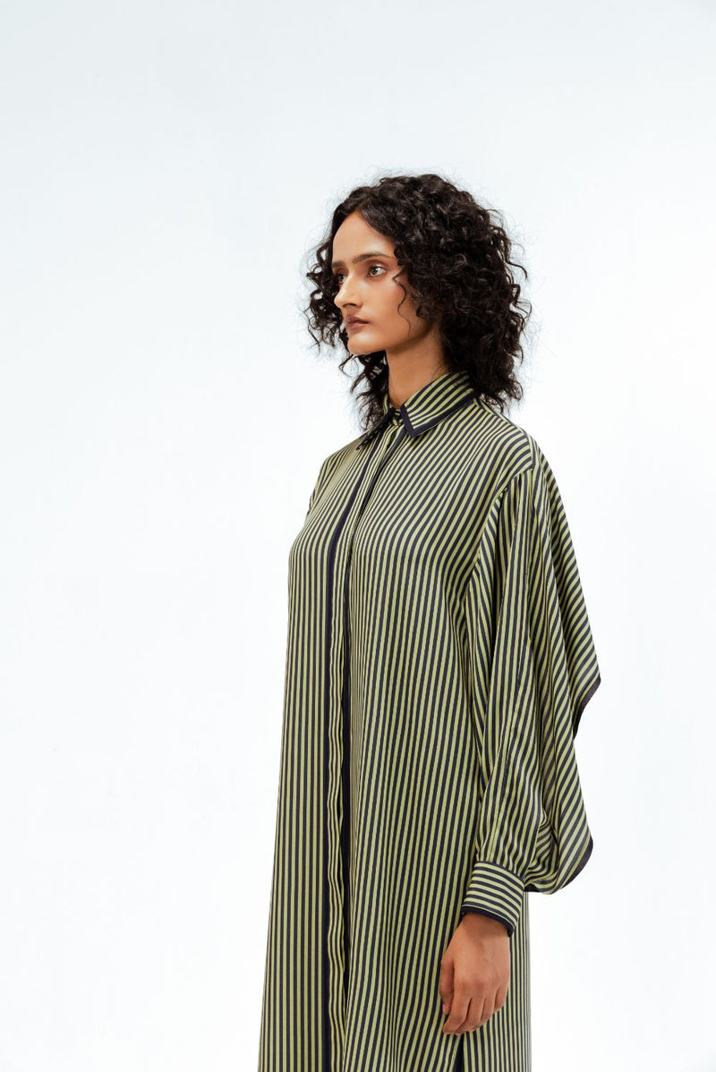 Elian Crepe Shirt Dress mul Buy Elian Crepe Shirt Dress from C&W | Dresses for Women by Leh Studios in multi color for women in Singapore