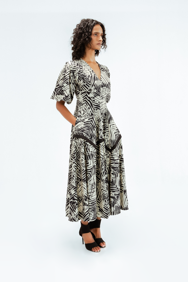 Florix Print Thalia Dress 100% cotton Buy Florix Print Thalia Dress from C&W | Dresses for Women by Leh Studios in multi color for women in Singapore