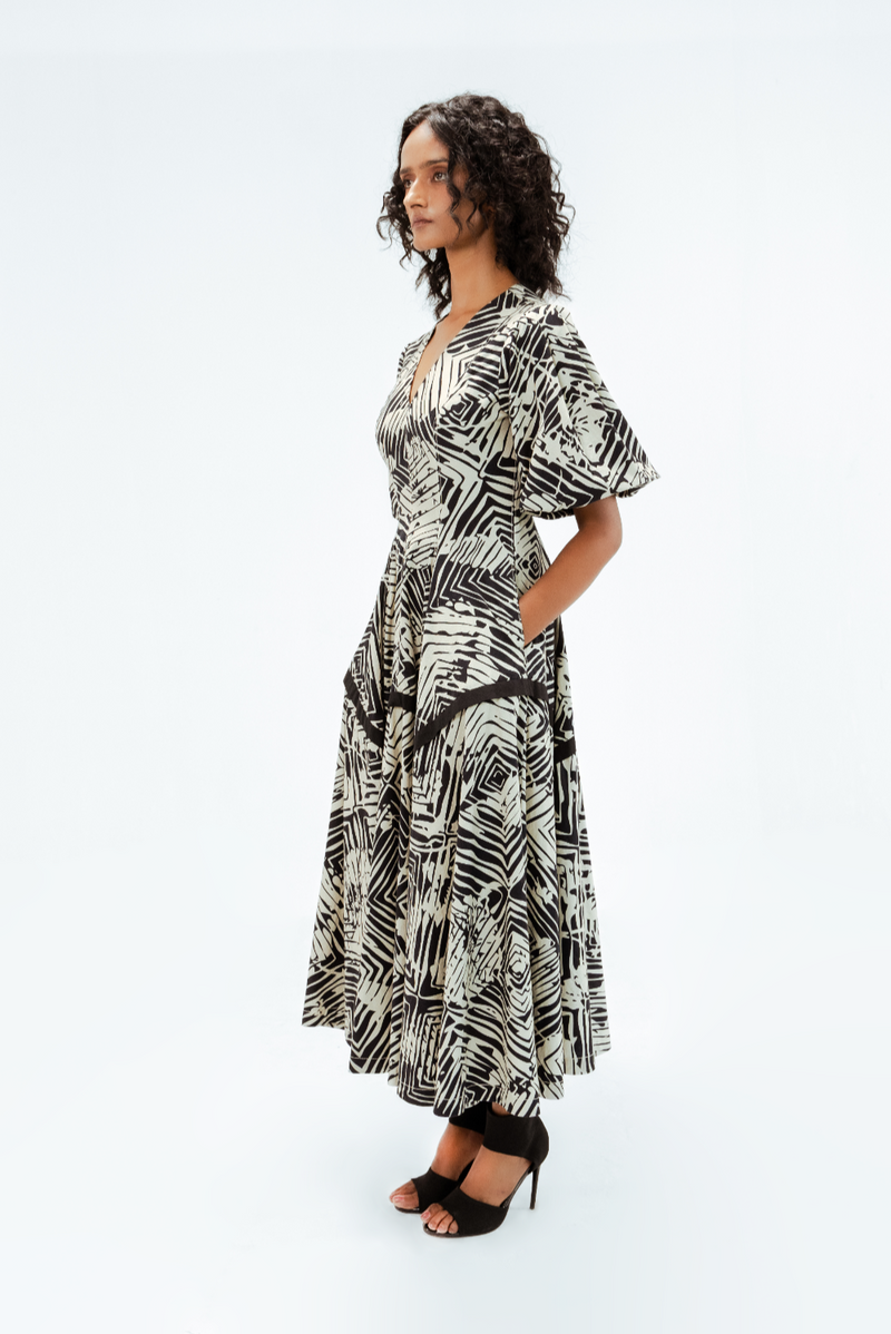 Florix Print Thalia Dress 100% cotton Buy Florix Print Thalia Dress from C&W | Dresses for Women by Leh Studios in multi color for women in Singapore