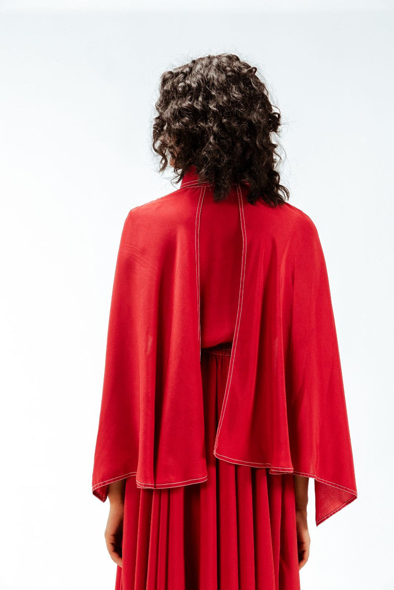 Selma Crepe Dress Buy Selma Crepe Dress from C&W | Dresses for Women by Leh Studios in red color for women in Singapore