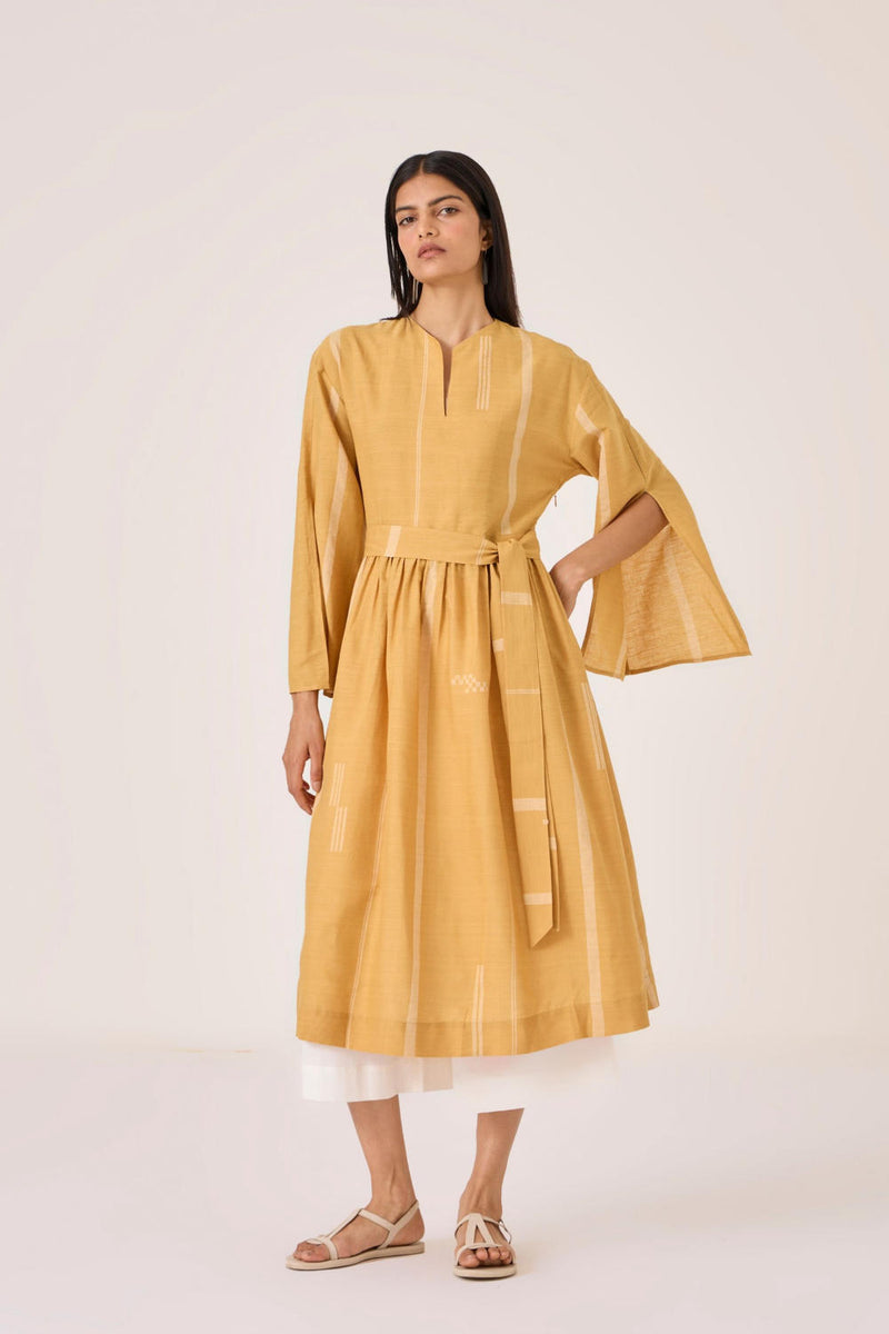 Lakmal Yellow Handwoven Set cotton by The Summer House in yellow color for women in Singapore