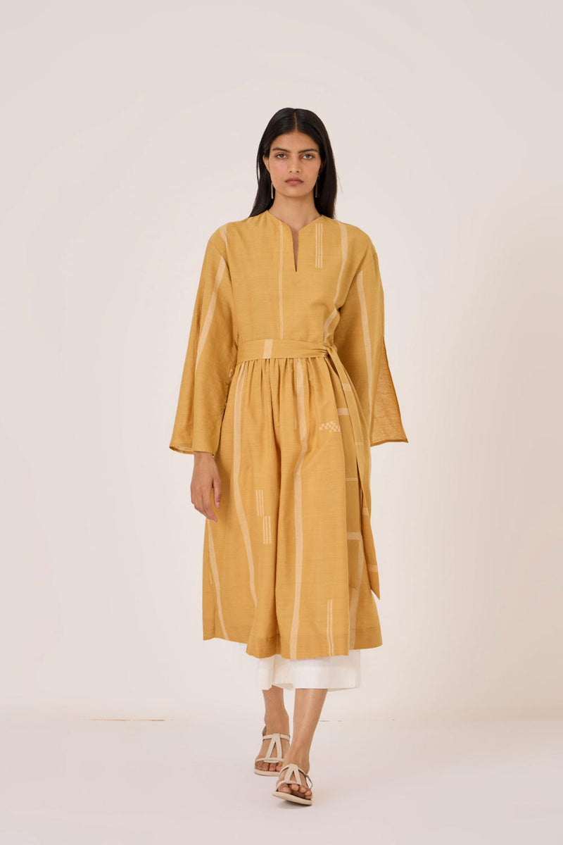 Lakmal Yellow Handwoven Set cotton by The Summer House in yellow color for women in Singapore