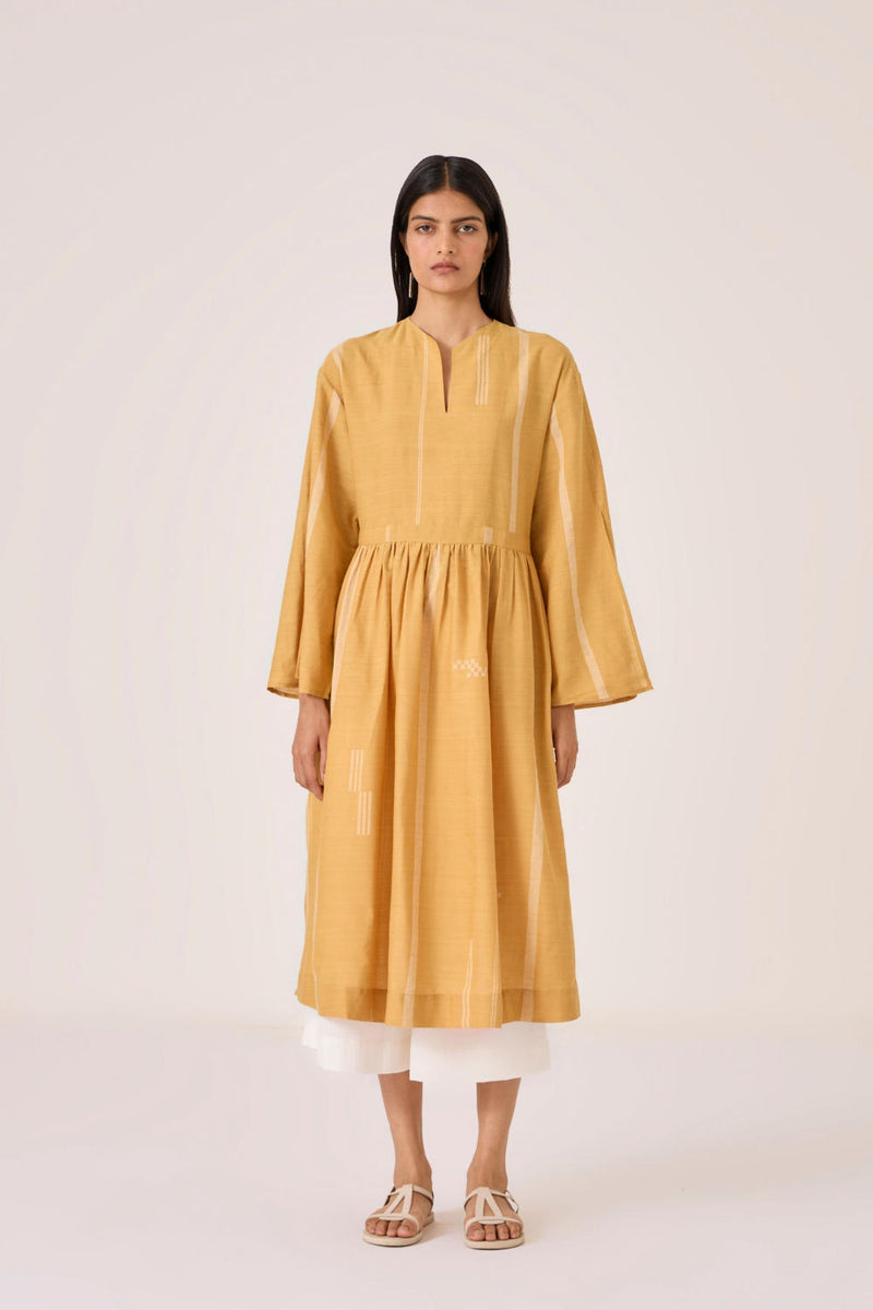Lakmal Yellow Handwoven Set cotton by The Summer House in yellow color for women in Singapore