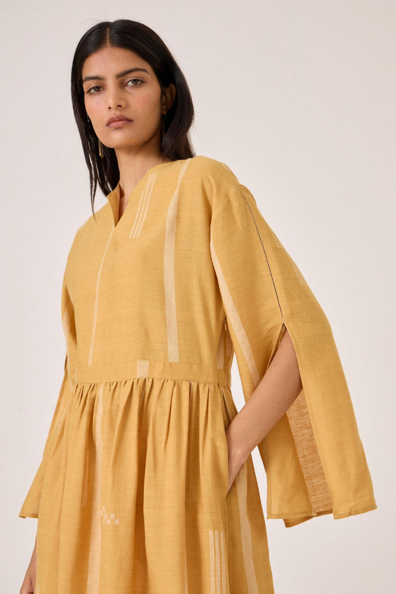 Lakmal Yellow Handwoven Set cotton by The Summer House in yellow color for women in Singapore