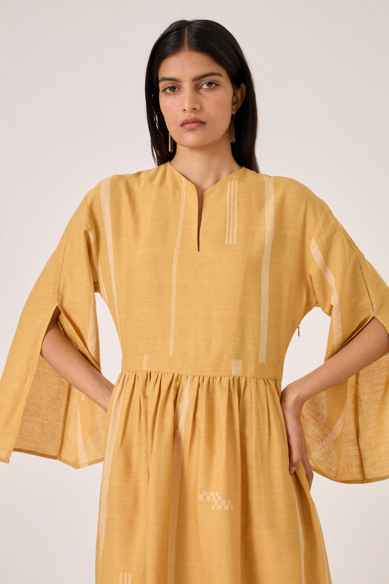 Lakmal Yellow Handwoven Set cotton by The Summer House in yellow color for women in Singapore