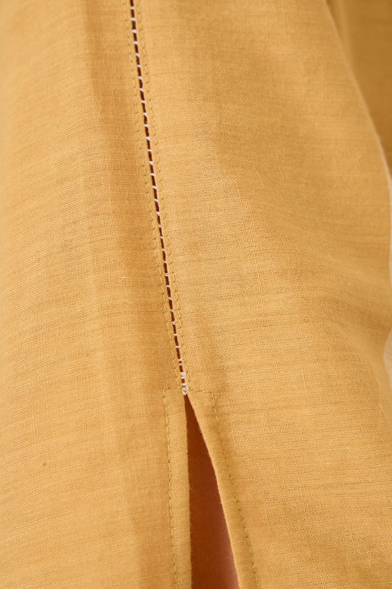 Lakmal Yellow Handwoven Set cotton by The Summer House in yellow color for women in Singapore