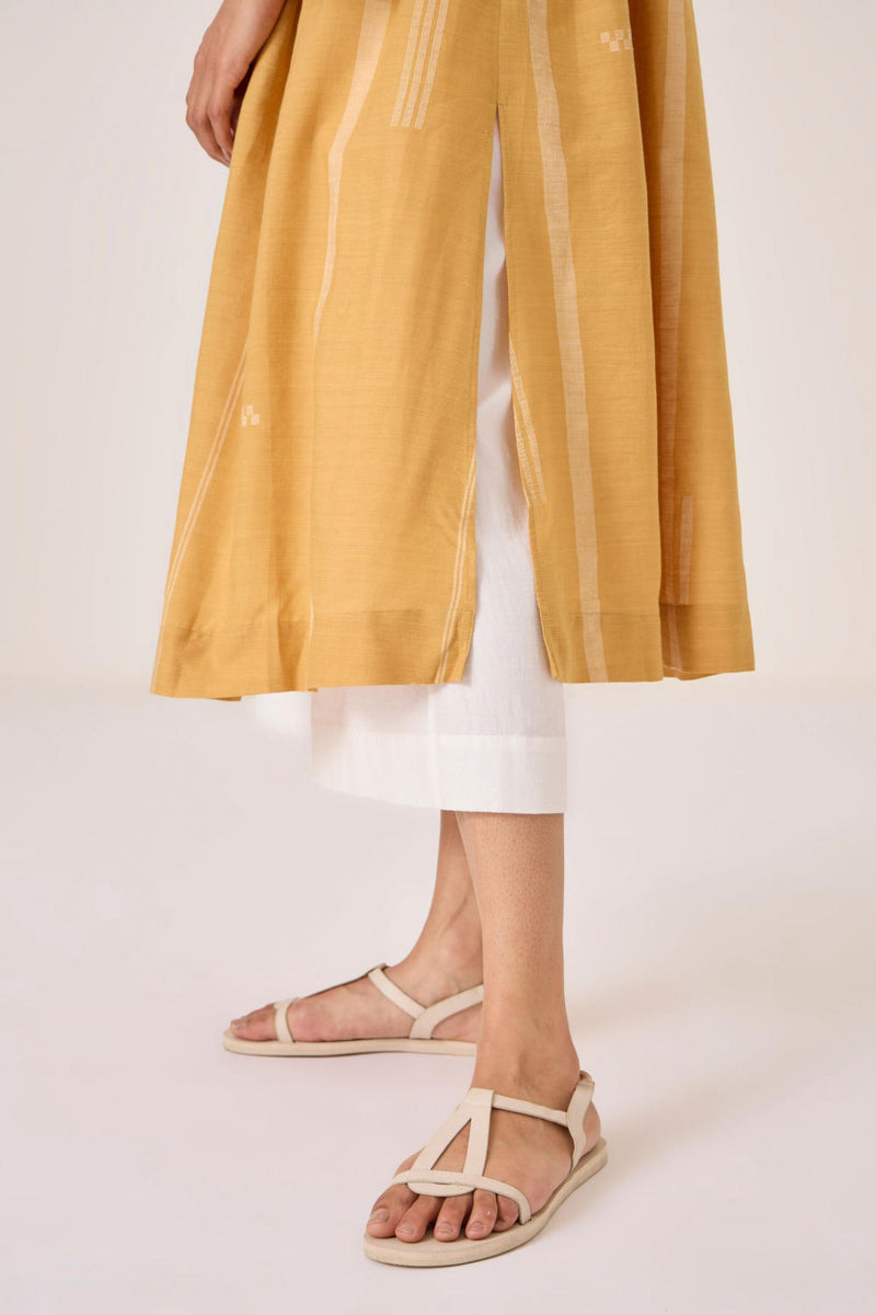 Lakmal Yellow Handwoven Set cotton by The Summer House in yellow color for women in Singapore