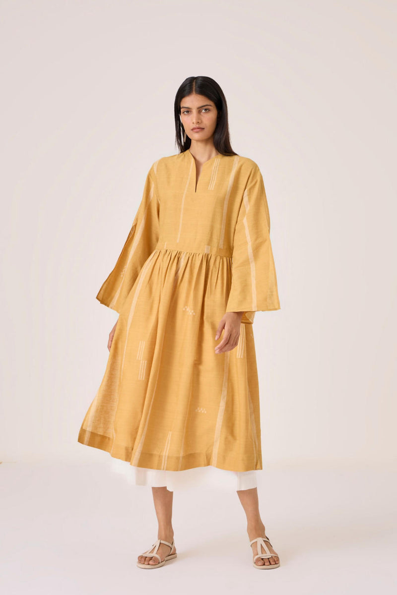 Lakmal Yellow Handwoven Set cotton by The Summer House in yellow color for women in Singapore