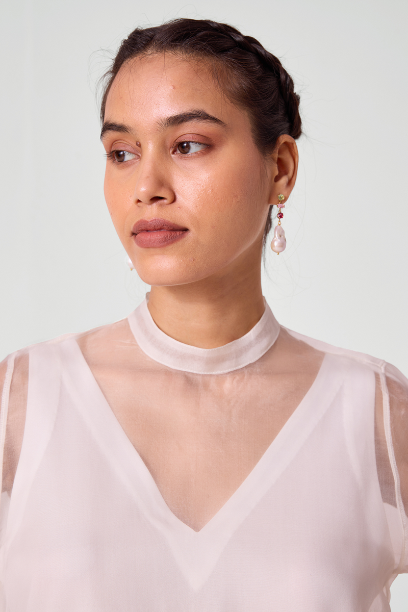 Larisa Off White Embroidered Dress
