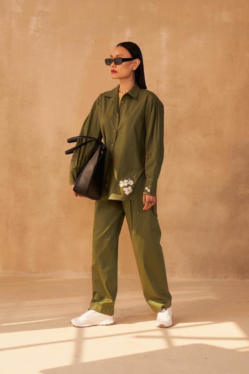 Leafy Beginnings Organic Cotton Trousers
